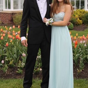 Light blue prom dress